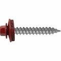 Tinkertools 1 lbs No. 9 Size x 1.5 in. Pro-Twist Hex Washer Head Screw with Washer, Red, 91PK TI2739011